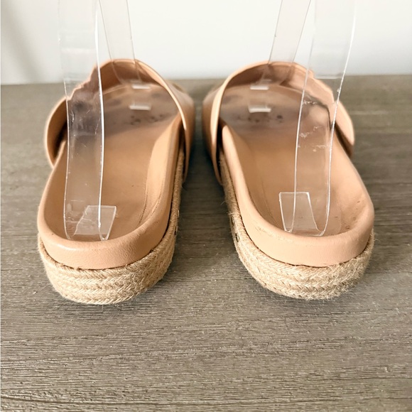 Beek Pelican Jute Platform Slip-Ons in Tan Leather Size 8 - Picture 4 of 7